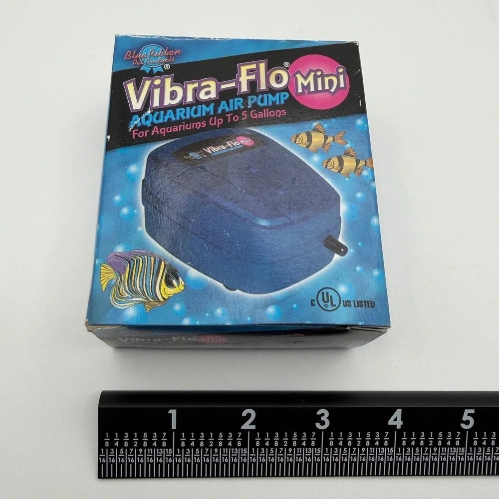 Blue Ribbon Vibra-Flo Mini Aquarium Air Pump‎ For Aquariums Up To 5 Gallons